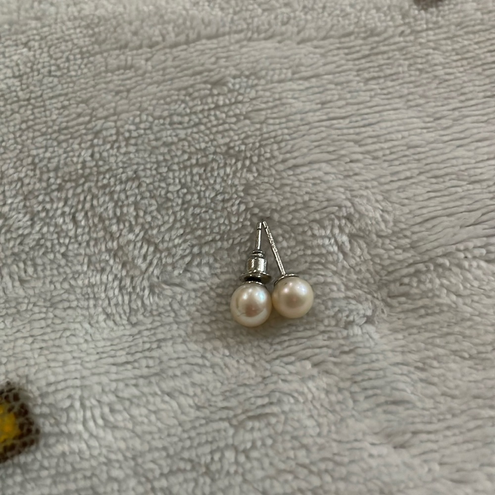 Silvery Cream Earrings